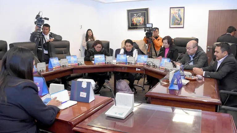 Sesión de la Comisión de Constitución, donde se debate el Proyecto de Ley de Escaños./ APG