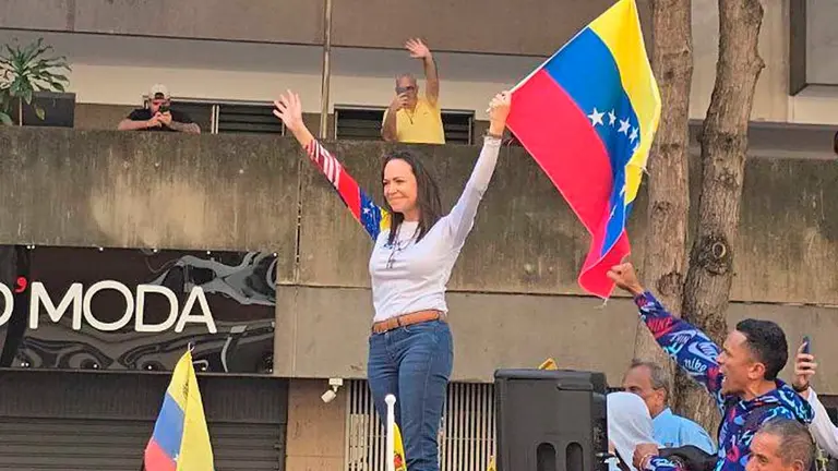 La venezolana Mar&iacute;a Corina Machado. RRSS