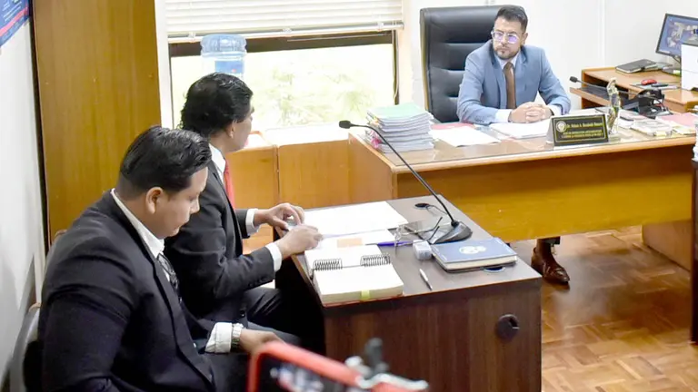 La audiencia realizada en Tarija, a la que no se present&oacute; Evo Morales./ APG