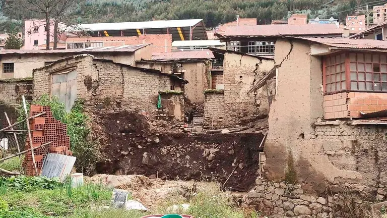 Una vivienda afectada en Quime. Foto: Radio Quime.