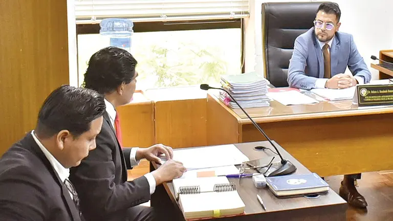 Audiencia de medidas cautelares de Evo Morales en Tarija./ APG