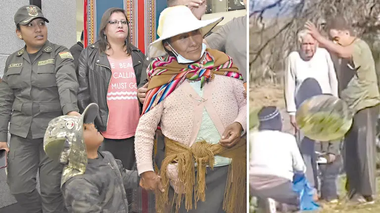 Se&ntilde;ora Emilia, v&iacute;ctima de agresi&oacute;n mientras sacaba tunas de un &aacute;rea p&uacute;blica en 
La Paz./ APG