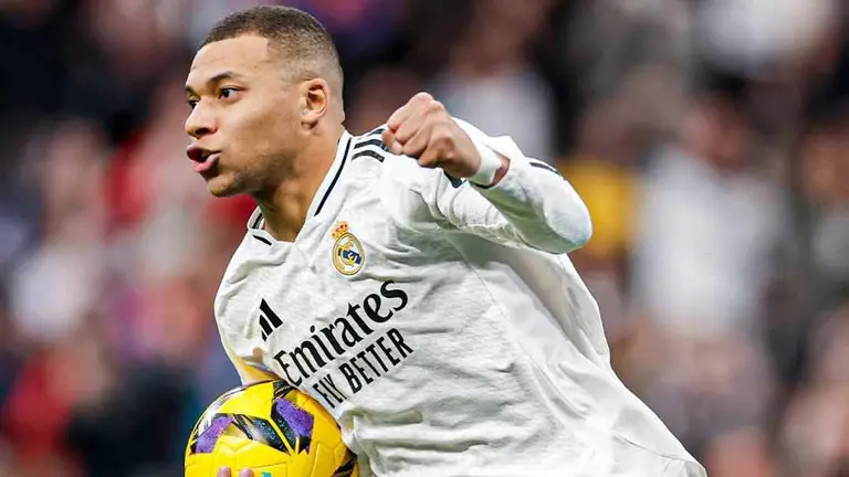 Kylian Mbapp&eacute; festeja su gol. FACEBOOK REAL MADRID.