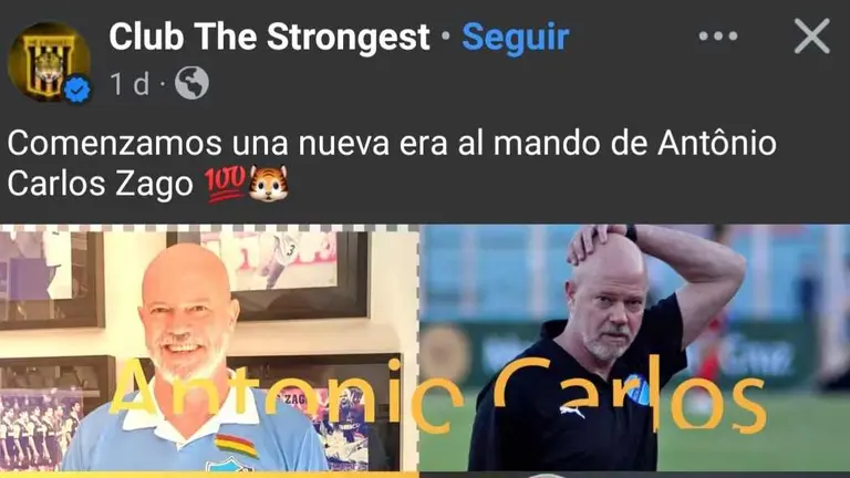El video de presentaci&oacute;n de Zago con el &acute;Tigre&acute; tuvo un descuido. FACEBOOK CLUB THE STRONGEST.