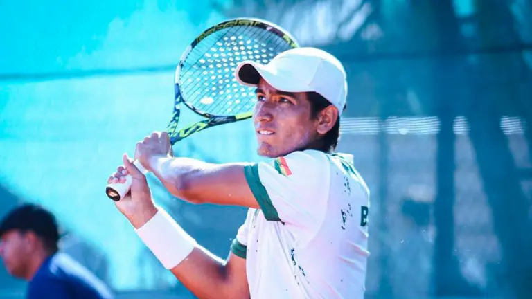Garcia, el tenista boliviano en un torneo pasado. COPA DAVIS
