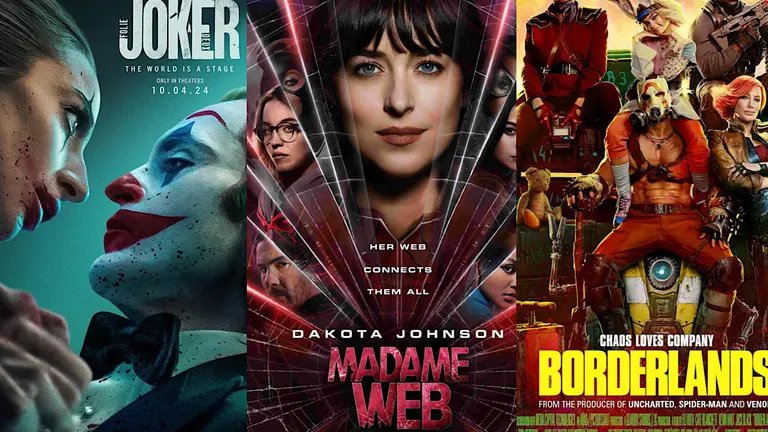 P&oacute;sters de &lsquo;Joker 2&rsquo;, &lsquo;Madame Web&rsquo; y &lsquo;Borderlands&rsquo;. INTERNET MOVIE DATEBASE