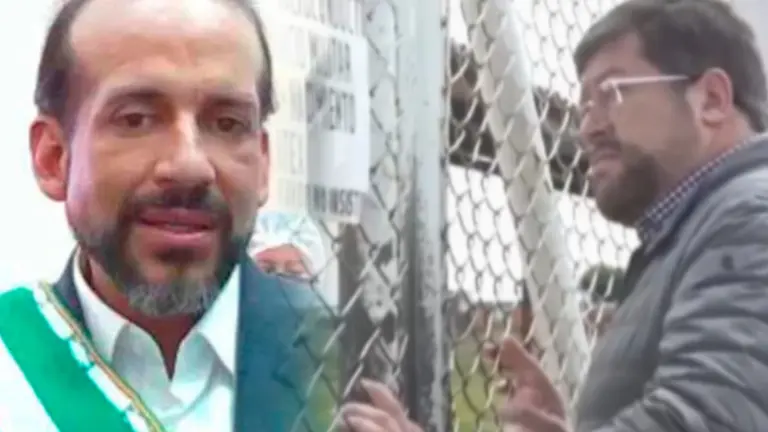 El empresario y candidato a la Presidencia de Bolivia, Samuel Doria Medina (d), visit&oacute; al gobernador electo de Santa Cruz, Luis Fernando Camacho (i), en el penal de m&aacute;xima seguridad de Chonchocoro. COMPOSICI&Oacute;N OPINI&Oacute;N