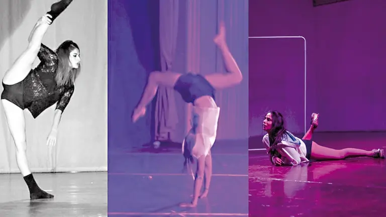 Las bailarinas y directoras del encuentro Alicia Avilés, Alejandra Díaz y Micaela Hurtado./  CORTESÍA