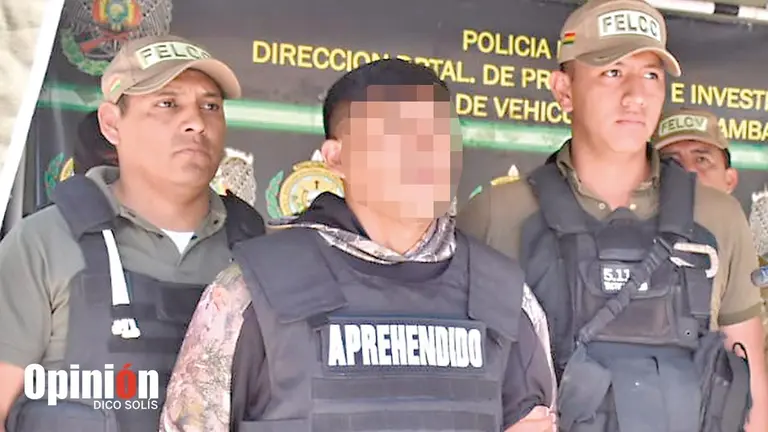 Fernando H., vinculado a robos en Sacaba./ DICO SOL&Iacute;S