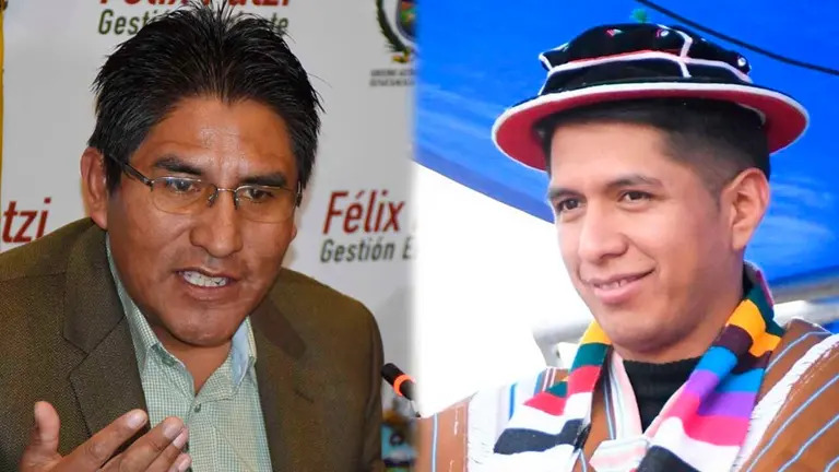 Felix Patzi junto a Andr&oacute;nico Rodr&iacute;guez. Comp OPINI&Oacute;N