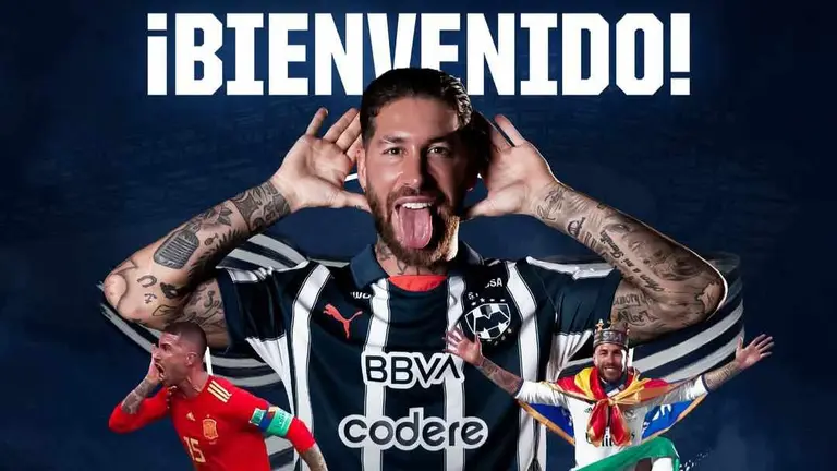 Sergio Ramos es nuevo jugador de Rayados de Monterrey. FACEBOOK RAYADOS.