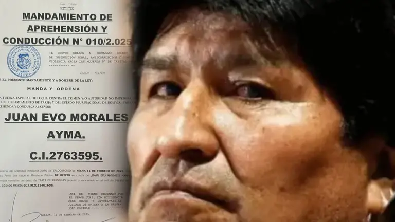 La Sala Penal Primera (i) de Tarija rechaz&oacute; el recurso presentado por la defensa de Evo Morales (d) contra la declaratoria en rebeld&iacute;a y la orden de aprehensi&oacute;n en su contra. COMPOSICI&Oacute;N OPINI&Oacute;N