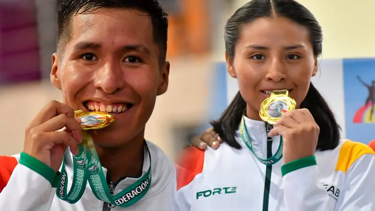 Los atletas nacionales, tras recibir sus preseas. DICO SOL&Iacute;S