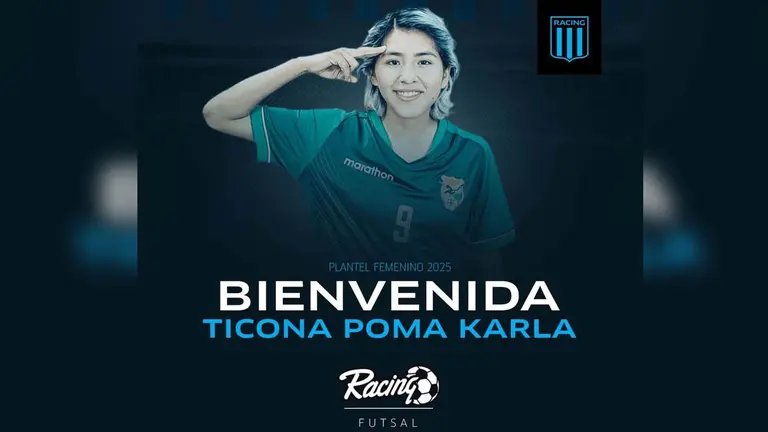 Karla Ticona se sumar&aacute; a Racing Club de Argentina./ FACEBOOK