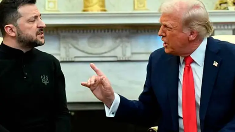 Momento de la discusi&oacute;n entre Zelensky y Trump. Captura