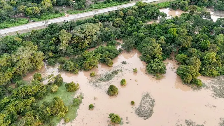 Inundación en un municipio beniano./ GADB