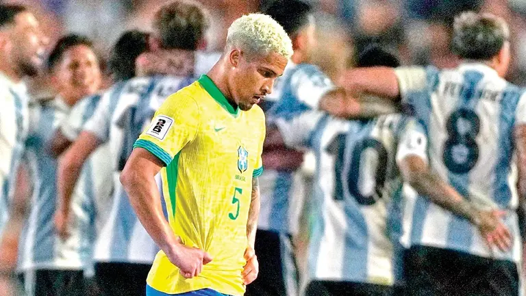 Selecci&oacute;n brasile&ntilde;a post goleada con Argentina./ MARCA