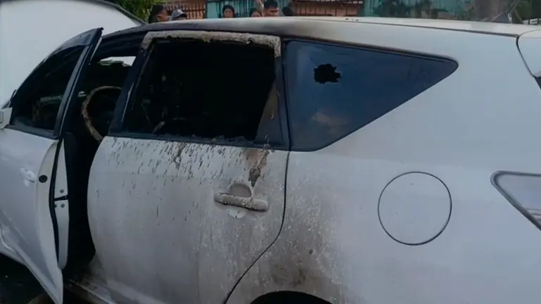 Foto del veh&iacute;culo tras el incidente. CAPTURA DE VIDEO