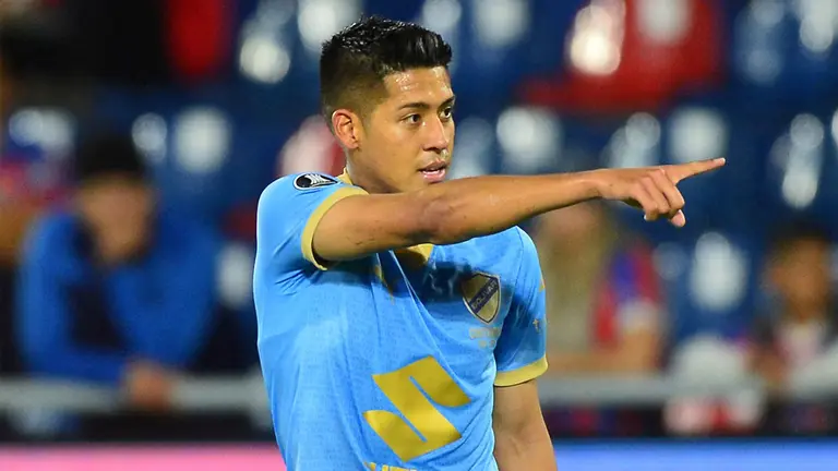 El jugador Ramiro Vaca, tras sus goles./ CONMEBOL LIBERTADORES