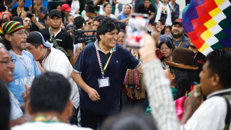 Evo Morales, durante el congreso de refundaci&oacute;n del Instrumento Pol&iacute;tico en el Tr&oacute;pico de Cochabamba. EVO MORALES