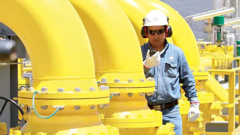 Un sistema de ductos de gas en Bolivia./ YPFB