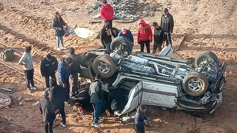 Accidente de tr&aacute;nsito en la carretera Uyuni-Tupiza  deja cinco fallecidos y cuatro heridos. / RRSS