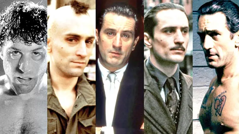 El actor, director y productor estadounidense Robert De Niro interpretando distintos papeles./ COMPOSICI&Oacute;N OPINI&Oacute;N