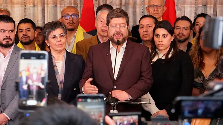 Samuel Doria Medina, en conferencia de prensa. APG