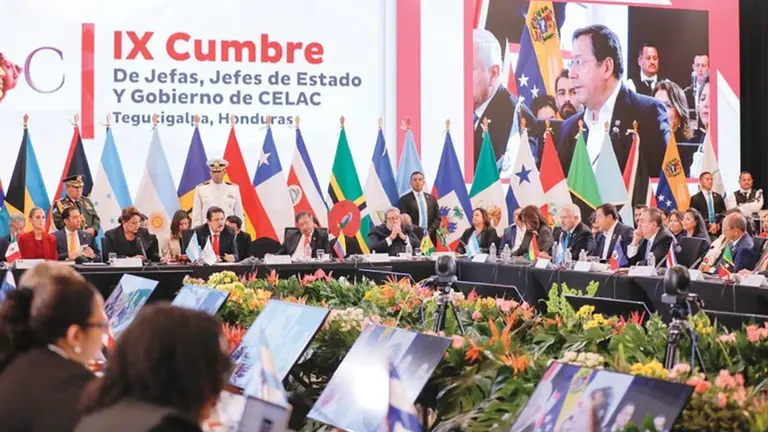 El presidente Luis Arce en la cumbre de la CELAC./ BOLIVIA TV