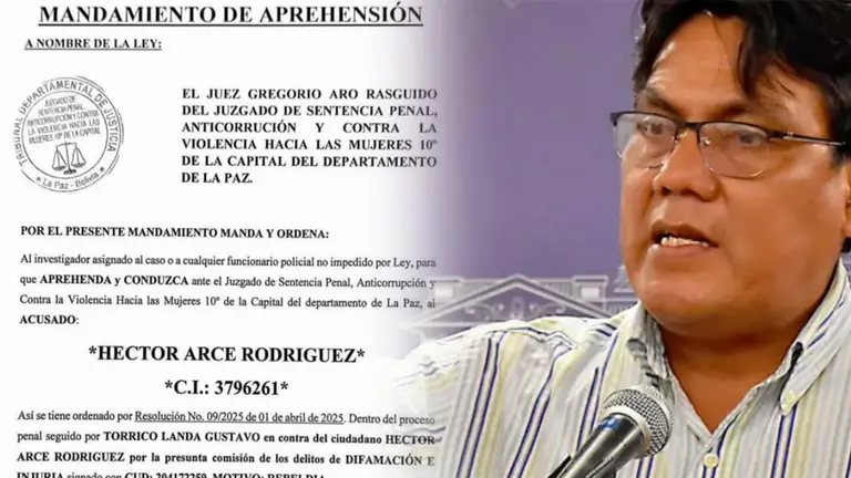 Emitieron orden de aprehensi&oacute;n para el diputado evista, H&eacute;ctor Arce. Composic&oacute;n OPINI&Oacute;N.