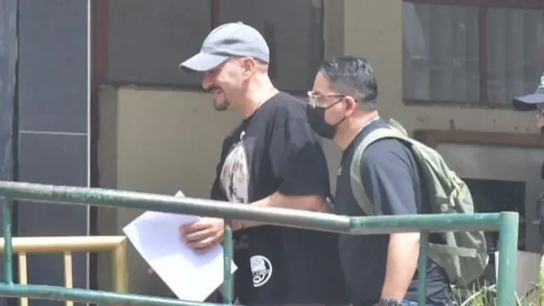El abogado Jorge Valda, en instalaciones de la FELCC de La Paz. APG