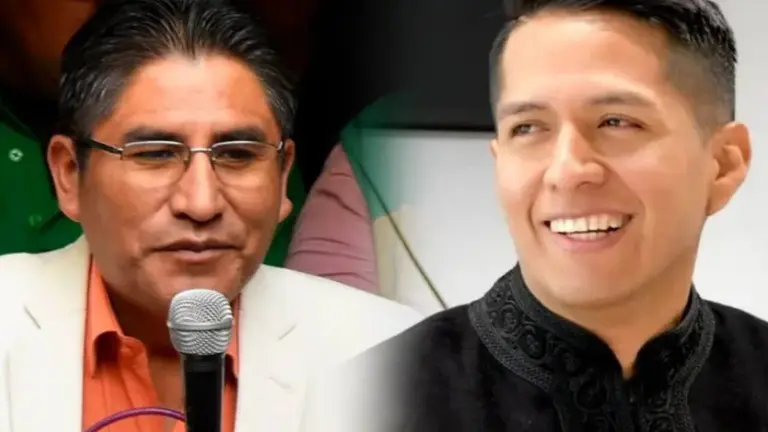 Felix Patzi (i) junto a Andr&oacute;nico Rodr&iacute;guez (d). COMPOSICI&Oacute;N OPINI&Oacute;N