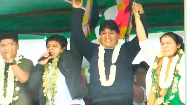 El expresidente Evo Morales, en esta jornada. TOMADA DE ERBOL
