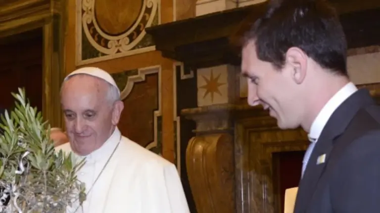 Leo Messi junto al Papa Francisco. INSTAGRAM LIONEL MESSI.