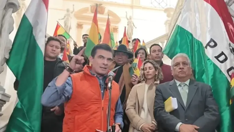 Rodrigo Paz tras ser presentado como candidato a la Presidencia por PDC. CAPTURA DE PANTALLA