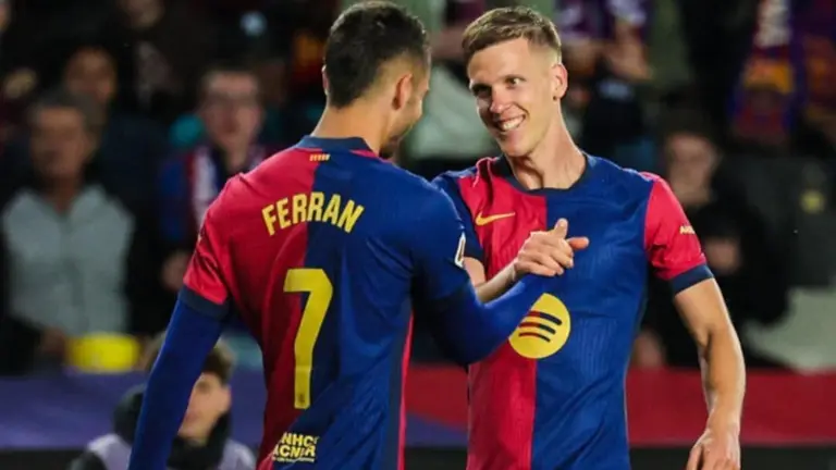 Dani Olmo salv&oacute; al Barca. FACEBOOK BARCELONA.