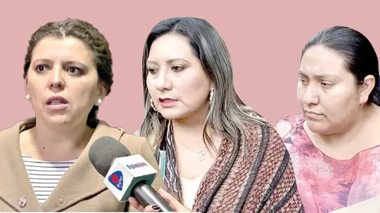 Las concejalas Daniela Cabrera, Silvia Soliz y Escarlen Terrazas. OPINI&Oacute;N