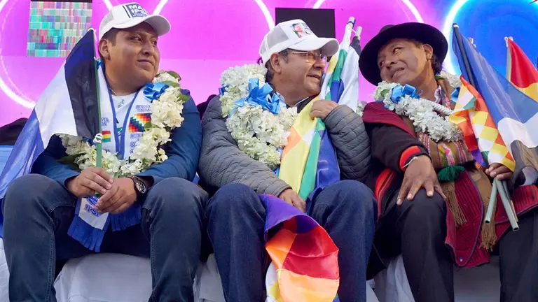 El jefe de Estado, Luis Arce, fue proclamado como candidato presidencial con miras a los comicios generales./ APG