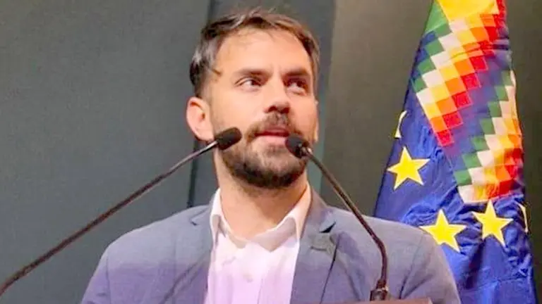 El ministro de Gobierno, Eduardo Del Castillo, en un acto de la Policía./ MINISTERIO DE GOBIERNO