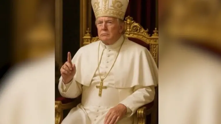 Donald Trump, disfrazado de papa. DONALD TRUMP / TRUTH SOCIAL