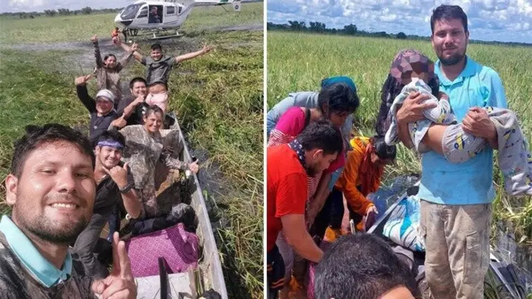 Sobrevivientes de la avioneta Cessna que se precipit&oacute; en la selva. ERBOL