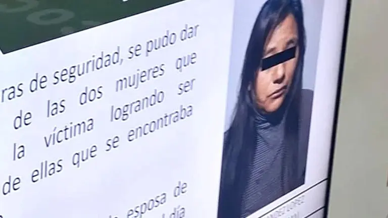 La mujer aprehendida por el homicidio de su esposo./ BIANCO BALDERRAMA