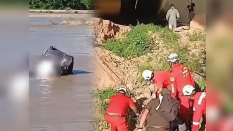 Hallan el cuerpo de un hombre dentro de una maleta flotando en el río Piraí, en Santa Cruz. / FISCALÍA