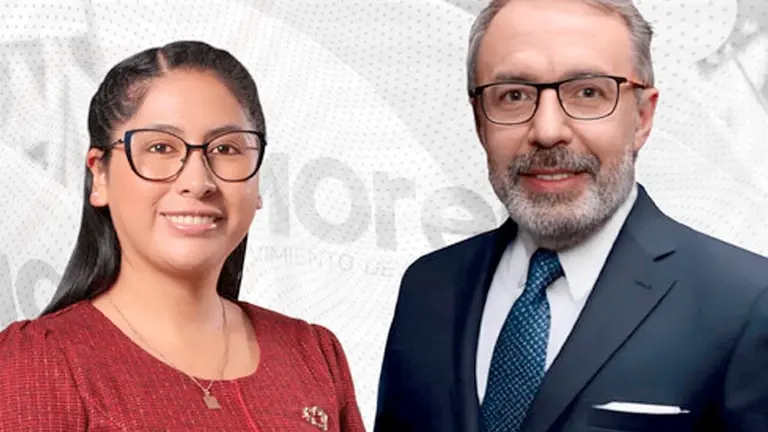 La alcaldesa de El Alto, Eva Copa y Jorge Richter./ URGENTE.BO