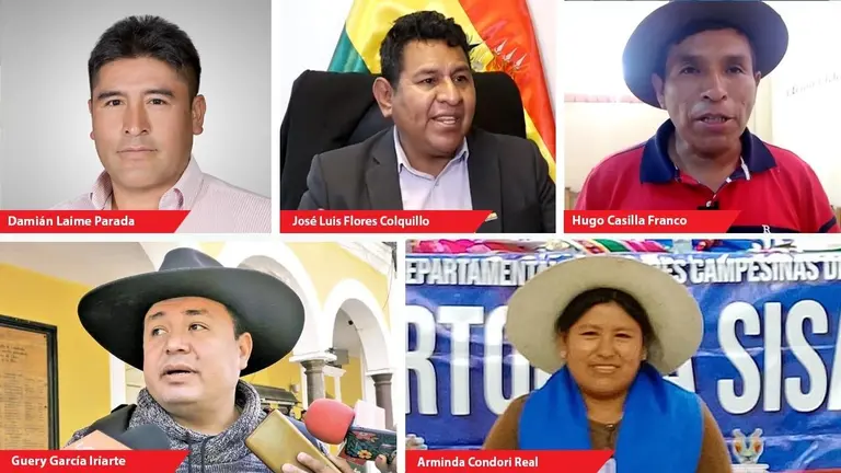 Algunos de los rostros de los candidatos inscritos por el MAS-IPSP en Cochabamba. COMPOSISI&Oacute;N OPINI&Oacute;N