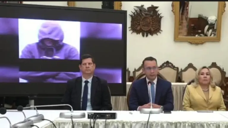 Romer Saucedo, presidente del TSJ (c). CAPTURA DE PANTALLA