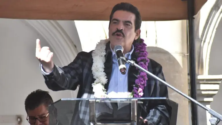 El alcalde de Cochabamba, Manfred Reyes Villa. NO&Eacute; PORTUGAL
