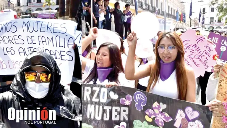 Fotograf&iacute;a ilustrativa de una marcha en Cochabamba contra la violencia hacia las mujeres./ NO&Eacute; PORTUGAL