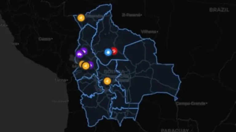 seg&uacute;n da cuenta el mapa de transitabilidad de la Administradora Boliviana de Carreteras (ABC) actualizado hasta las 06:54 de este martes.