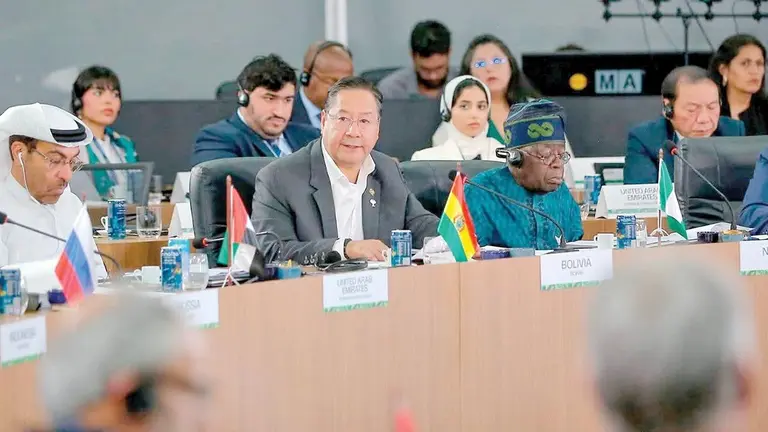 El presidente Luis Arce particip&oacute; en la Cumbre de los BRICS./ ABI